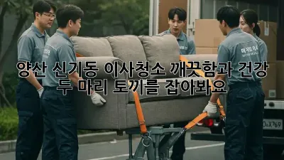 양산 신기동 이사청소: 깨끗함과 건강, 두 마리 토끼를 잡아봐요! 🐰✨