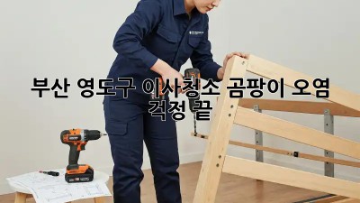 부산 영도구 이사청소: 곰팡이, 오염 걱정 끝! ✨